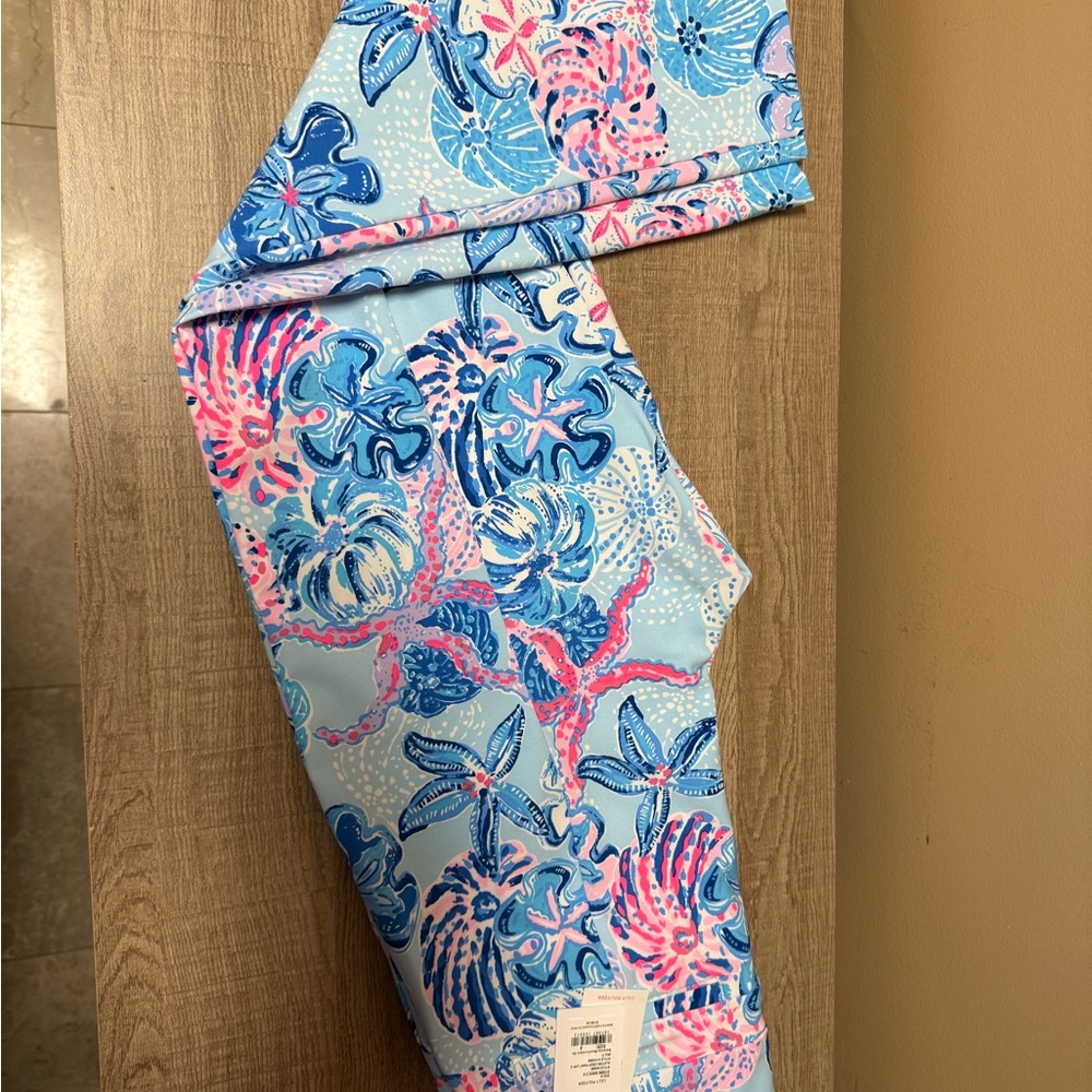 NEW Lilly Pulitzer Blue and Pink Cropped Pants
